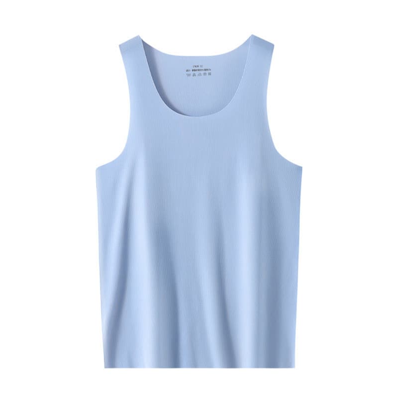 Colete masculino verão estilo fino sem costura camisa de fundo cor sólida esportes legal branco sem mangas colete fino-a