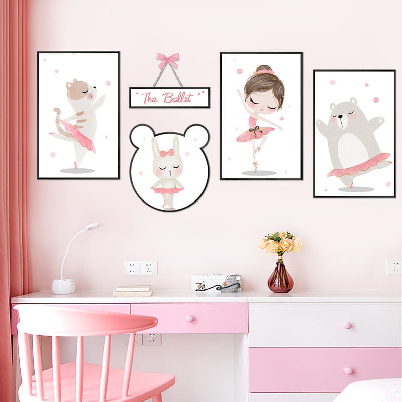 Adesivos de parede estilo ins decoração do quarto adesivos menina rosa papel de parede auto-adesivo quente menina quarto