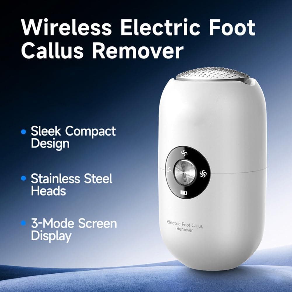 Lixadeira Elétrica Compacta Automática para Pedicure, Removedor de Calos Elétrico Recarregável, Lixa Eletrônica Portátil