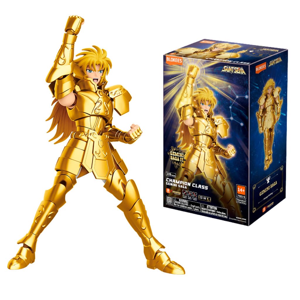 Cavaleiros do Zodíaco Boneco Saint Seiya Champion Class Gemini Saga Blokees
