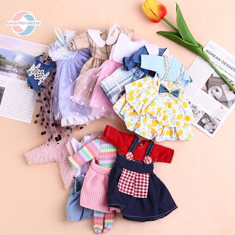 tue 1/6 30cm Roupas De Bonecas Boneca Estilo Universitário Uniforme Vestido Menina Brinquedos BR