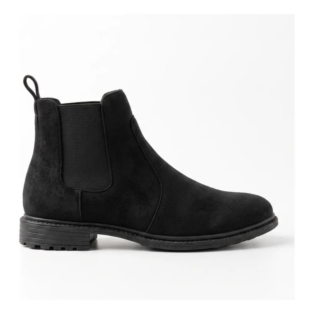 Bota Chelsea Masculina Botina Preta Confortável Leve Elastico Texana Camurça Ecologica