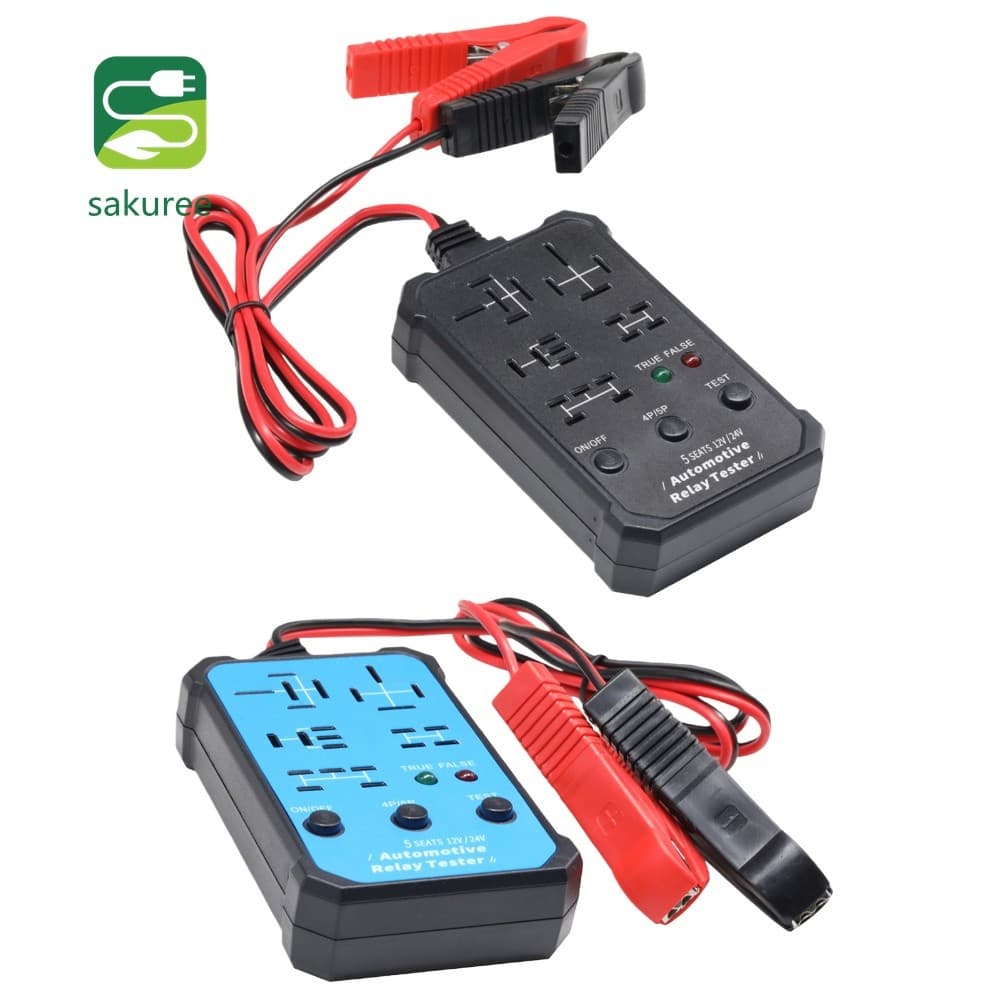Testador De Relé Automotivo 12V 24V Com Clipes De Bateria Universal De Carro
