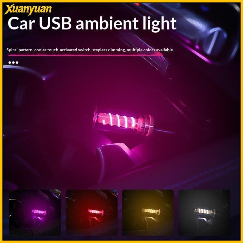XYuan USB LED Espiral Filamento Lâmpada 5V Para Carros Controle De Toque Regulável Retro Luz Noturna Decoração Acessório
