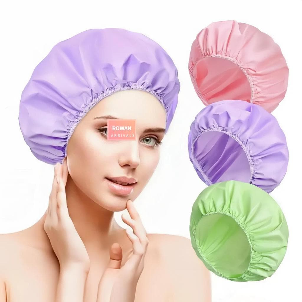 Touca De Cabelo De Banho ROWANBABY , Toucas Impermeáveis Espessadas De Dupla Face , Secagem Reutilizável