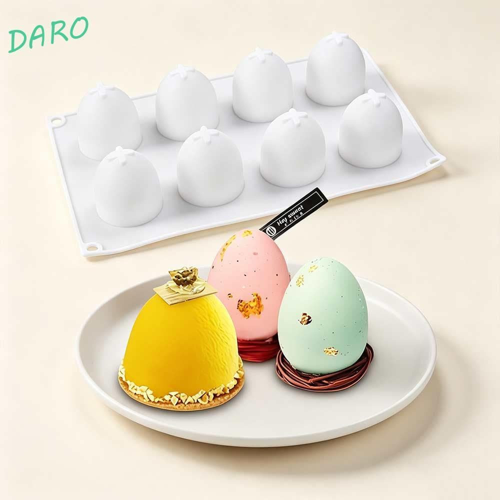 Molde De Ovo De Páscoa DARO , Silicone Reutilizável Inodoro , 8 Furos , Fabricação De Velas De Ovos De Qualidade Aliment