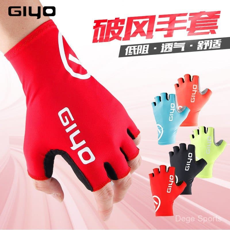 Luvas de Ciclismo GIYO para Verão, Luvas de Meio Dedo para Bicicleta de Estrada e Montanha, Luvas Absorventes de Choque