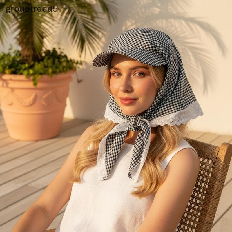 grouptreed5 Boné De Lenço Com Alça Coreana Para Mulheres , Moda Hip Hop , Viseira De Sol , Triangular Roupas Diárias BR