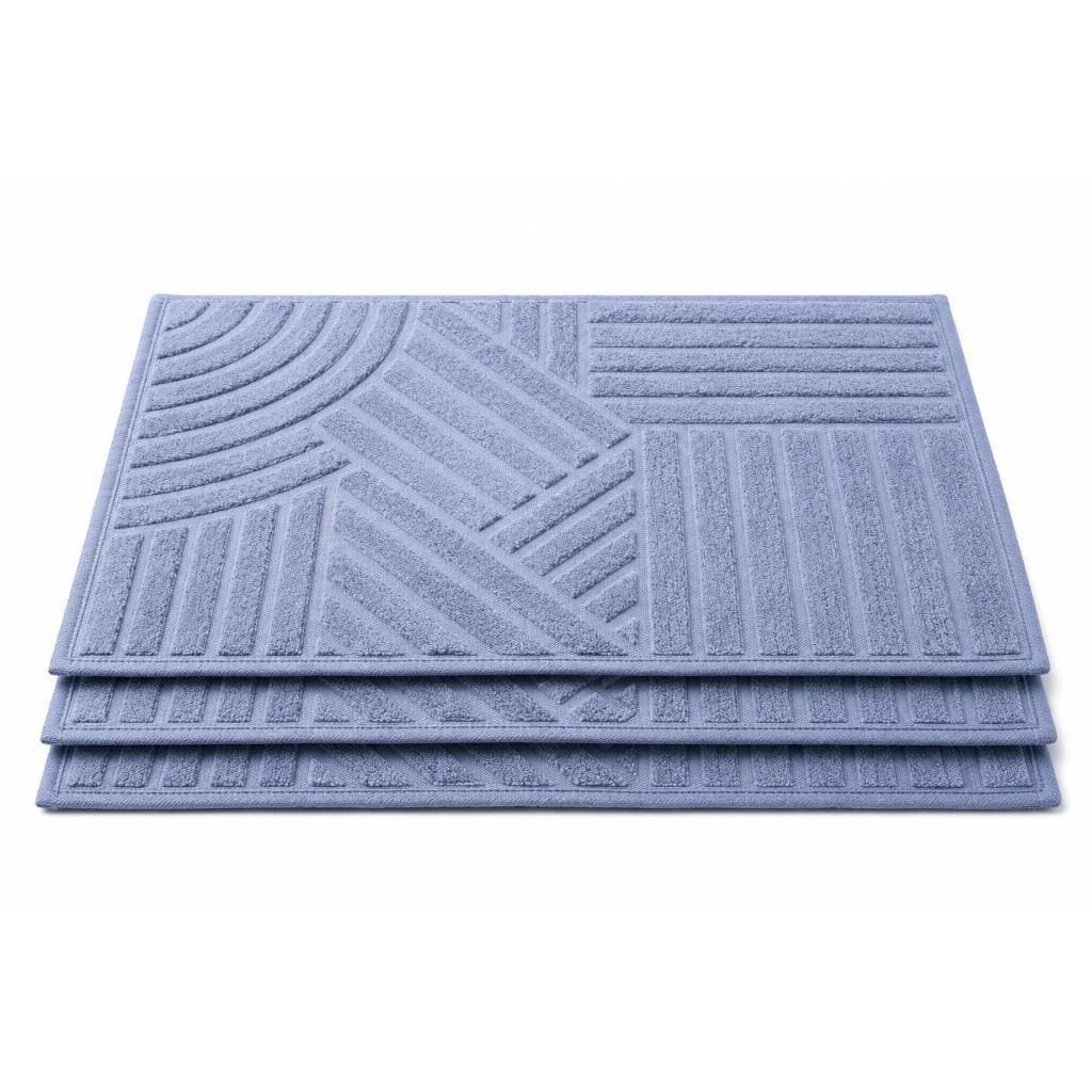 Kit c/3 Toalhas de Piso Tapete Para Banheiro Luxo Gaia Felpudo Grosso Grande 45x75 cm