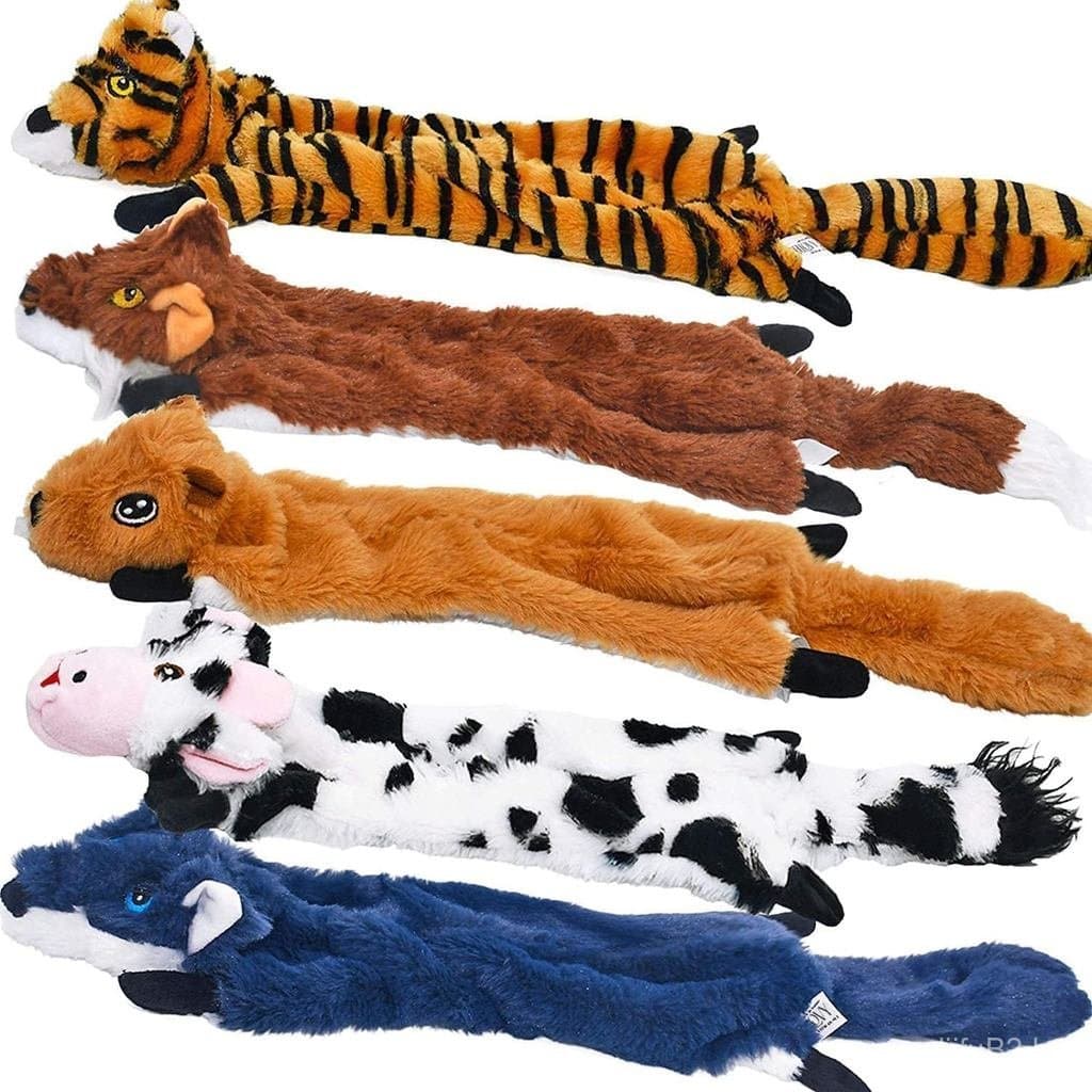 SHARLOVY Brinquedos para Cães com Som, Pacote com 5 Peças, Brinquedo para Animais de Estimação sem Enchimento, Pelúcia |