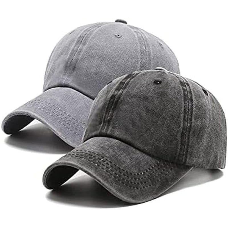 PFFY 2 Pacotes De Boné De Beisebol Vintage Lavado E Desgastado , Chapéu De Pai Para Homens Mulheres | Snapback Ajustável