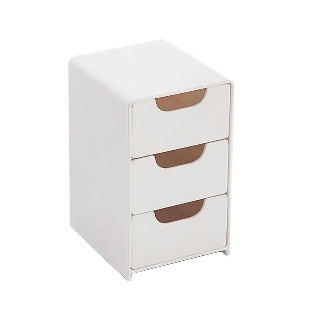 Organizador de mesa chique de 3 camadas com gavetas - ideal para material de esc
