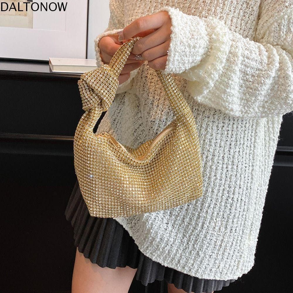 Bolsa De Banquete De Strass DALTONOW , Jantar Com Completo Glitter Brilhante Nó De Grande Capacidade