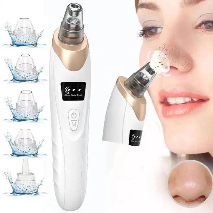 Conjunto Removedor de Cravos Elétrico, 1 Caixa de Limpador Facial Multifuncional, Acompanha 5 Acessórios, Recarregável p
