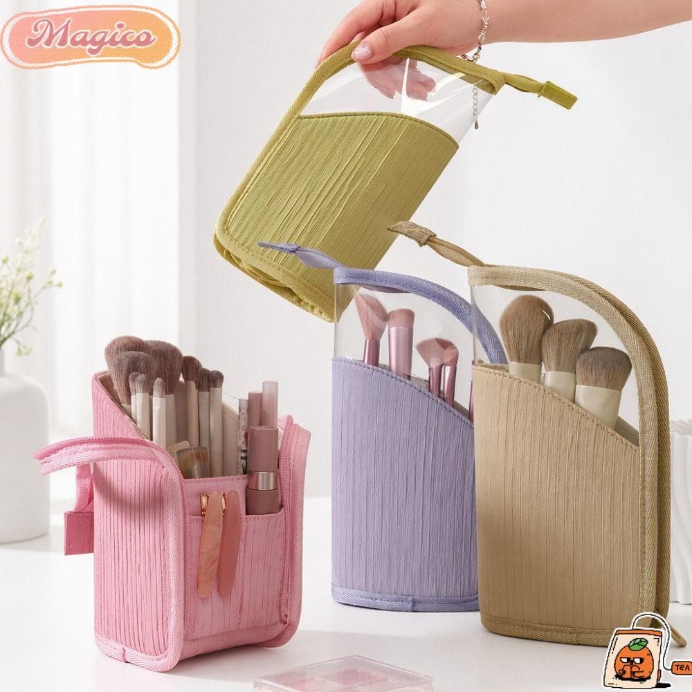 Bolsa De Maquiagem MAGICO , Cosmética Multifuncional Semitransparente , Organizador Portátil De Higiene Pessoal