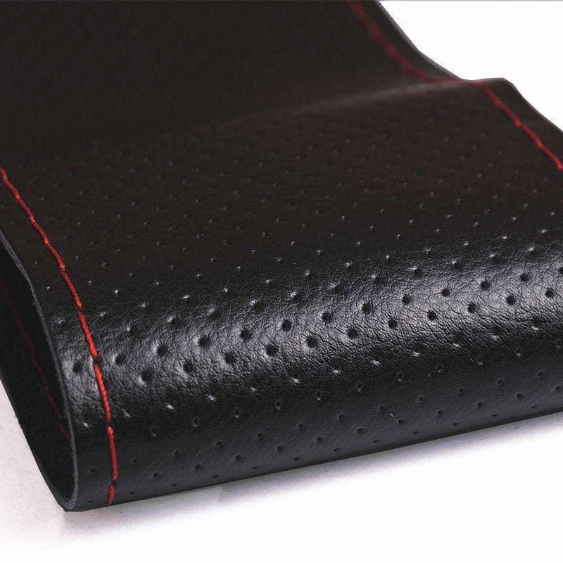 [Dhiint] Capa Protetora De Volante De Carro Costurada À Mão Couro Respirável Antiderrapante Universal Adequado 38 Cm Elá