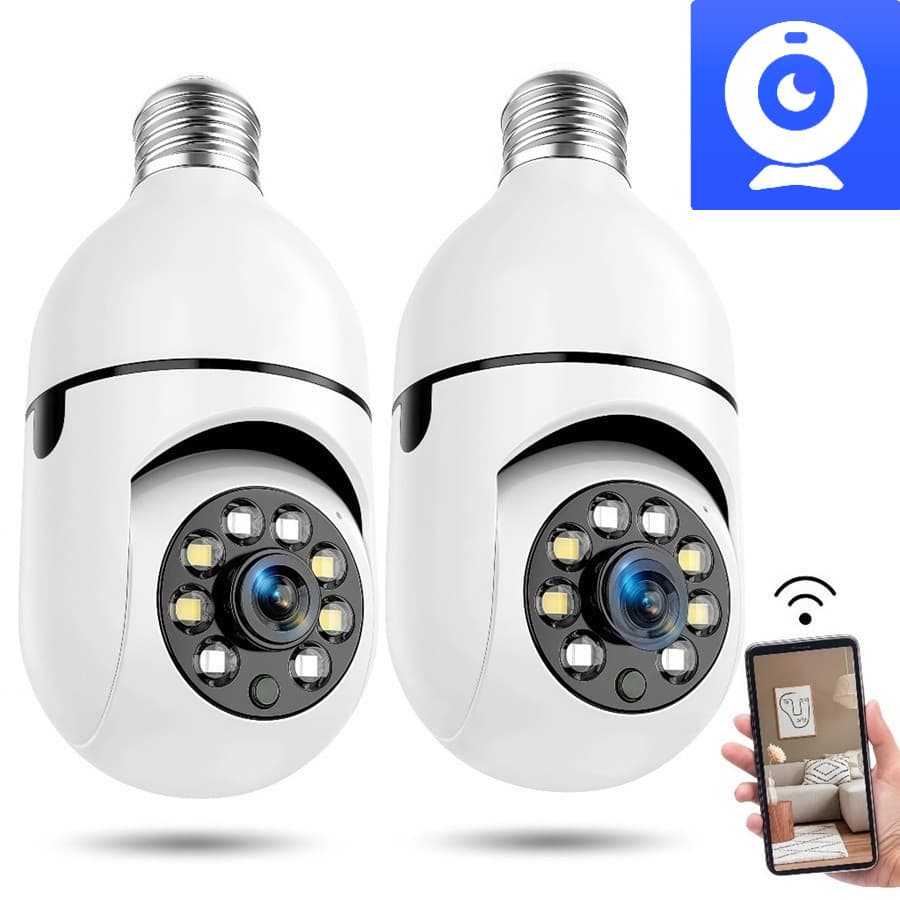 Câmera De Segurança À Prova D'água Lâmpada Infravermelha Sem Fio 360 Wifi App V720