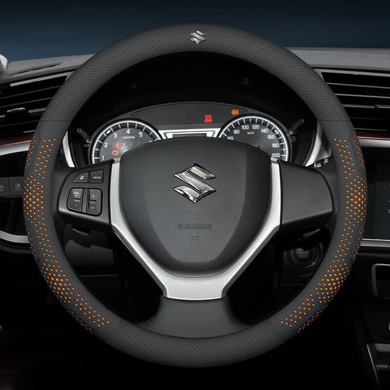 Capa Ultrafina para Volante de Carro, Couro Ultrafino Antiderrapante e Absorvente de Suor para Suzuki Swift Grand Vitara