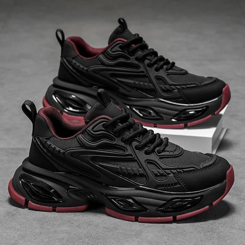 Sapatos masculinos populares 2026, nova moda, tênis de sola grossa estilo "dad shoes", respiráveis, leves, para corrida,