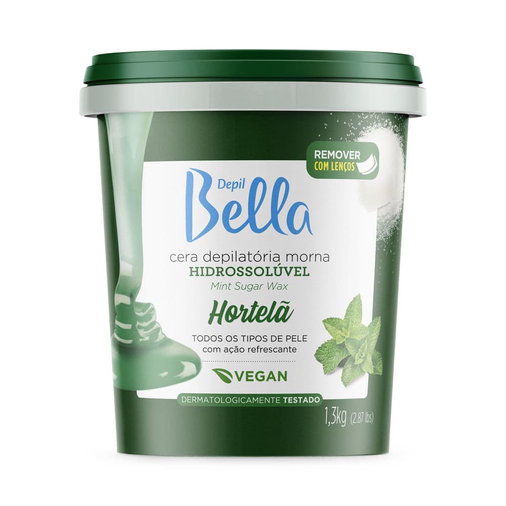 Cera Quente Depilatória Hidrossolúvel Hortelã Depil Bella