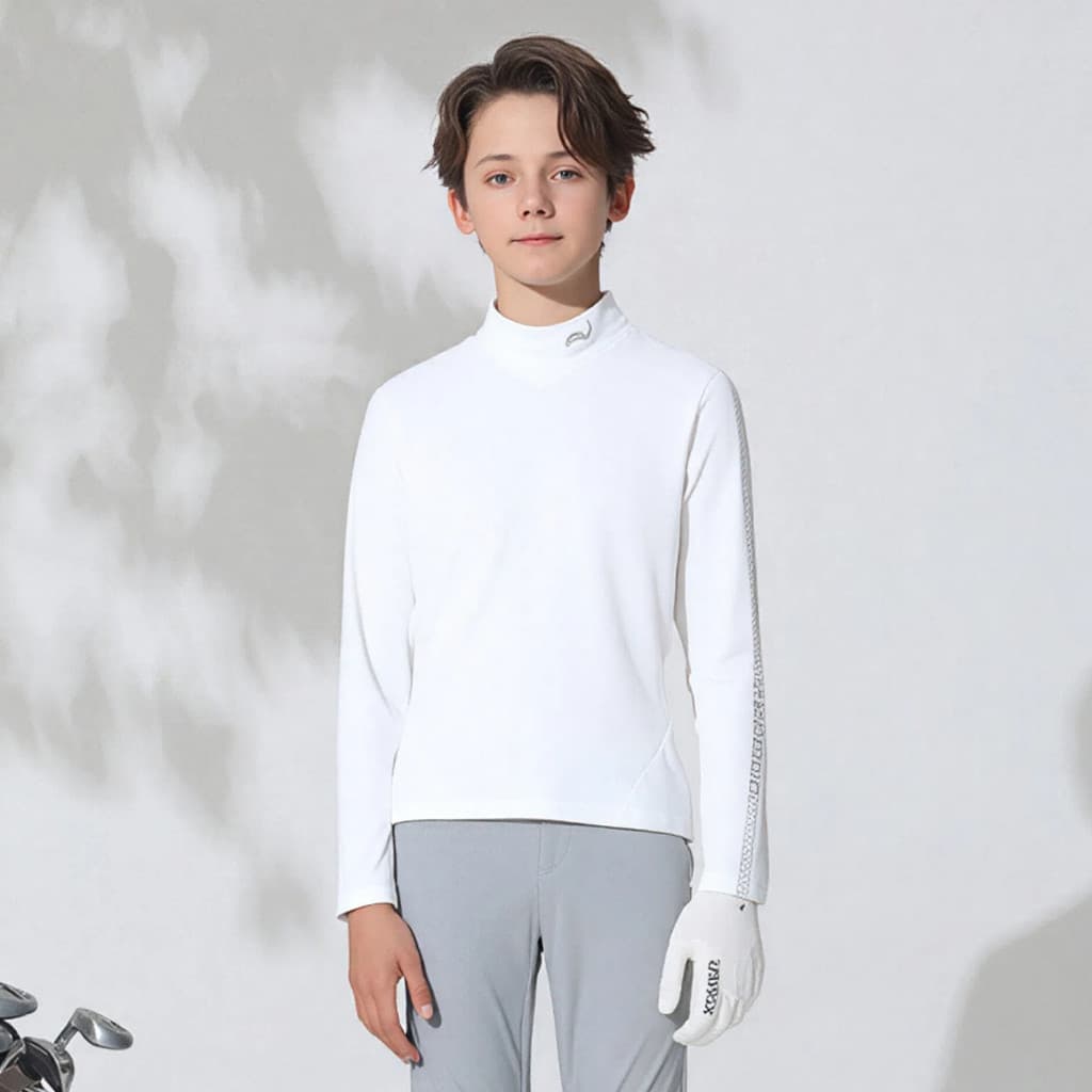 EG Roupas de golfe infantis Camisa de manga comprida de fundo médio grosso outono inverno meninos meninas roupas infanti