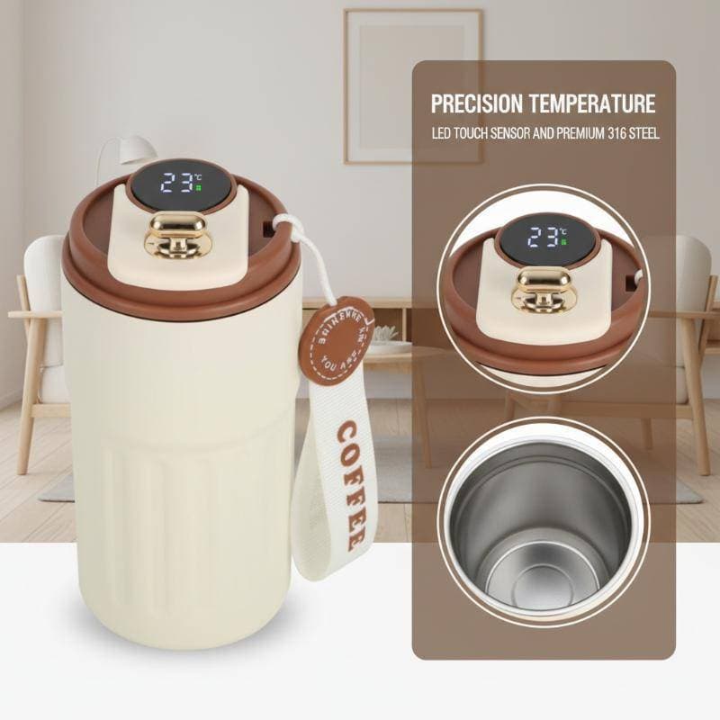 Copo De Aço Inoxidável Isolado A Vácuo PROTE Para Bebidas Quentes E Frias-Portabl BR À Prova De Vazamentos