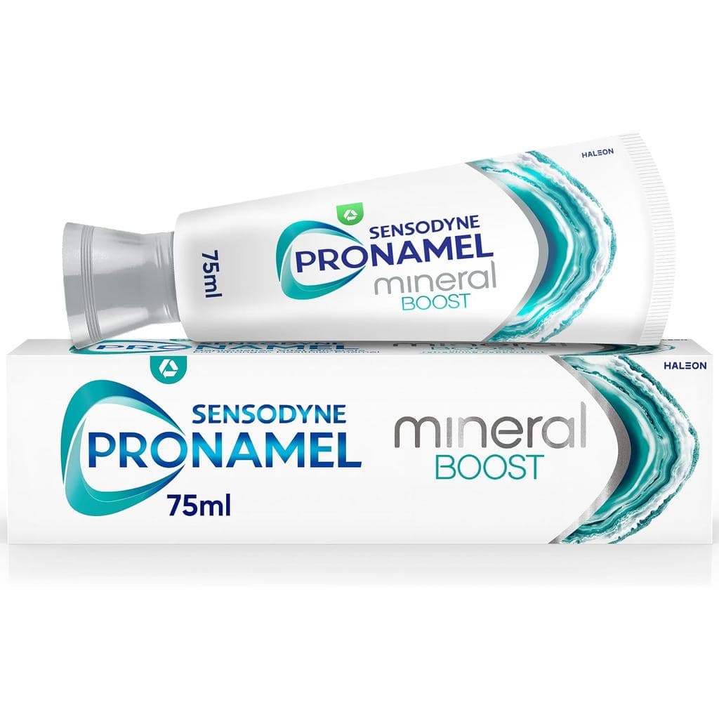 Pasta de Dentes Sensodyne Pronamel Mineral Boost, Pasta de Dentes com Fluoreto para Reparação de Esmalte Enfraquecido po