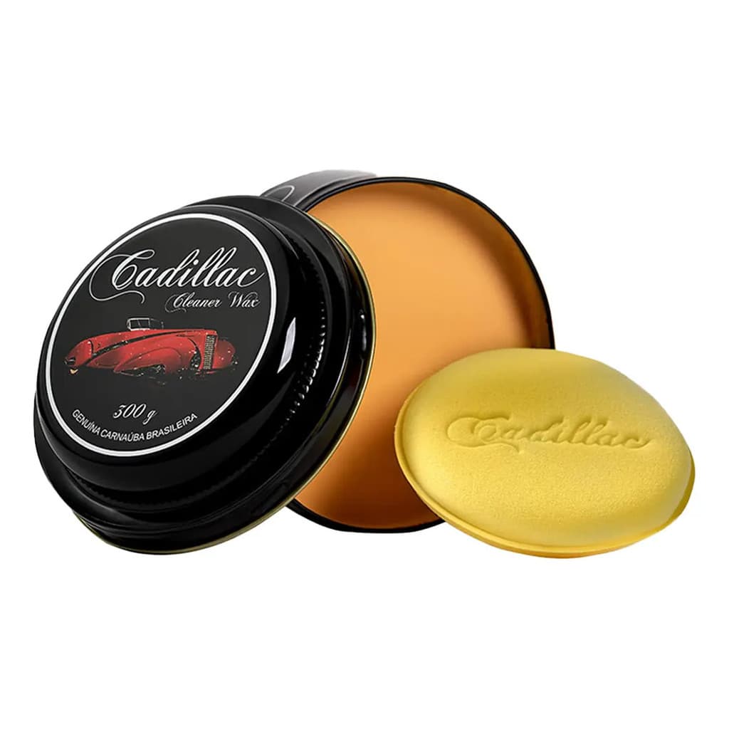 Cera Carnaúba Cleaner Wax 300g Cadillac Alta Proteção Brilho Repelência Cera em Pasta