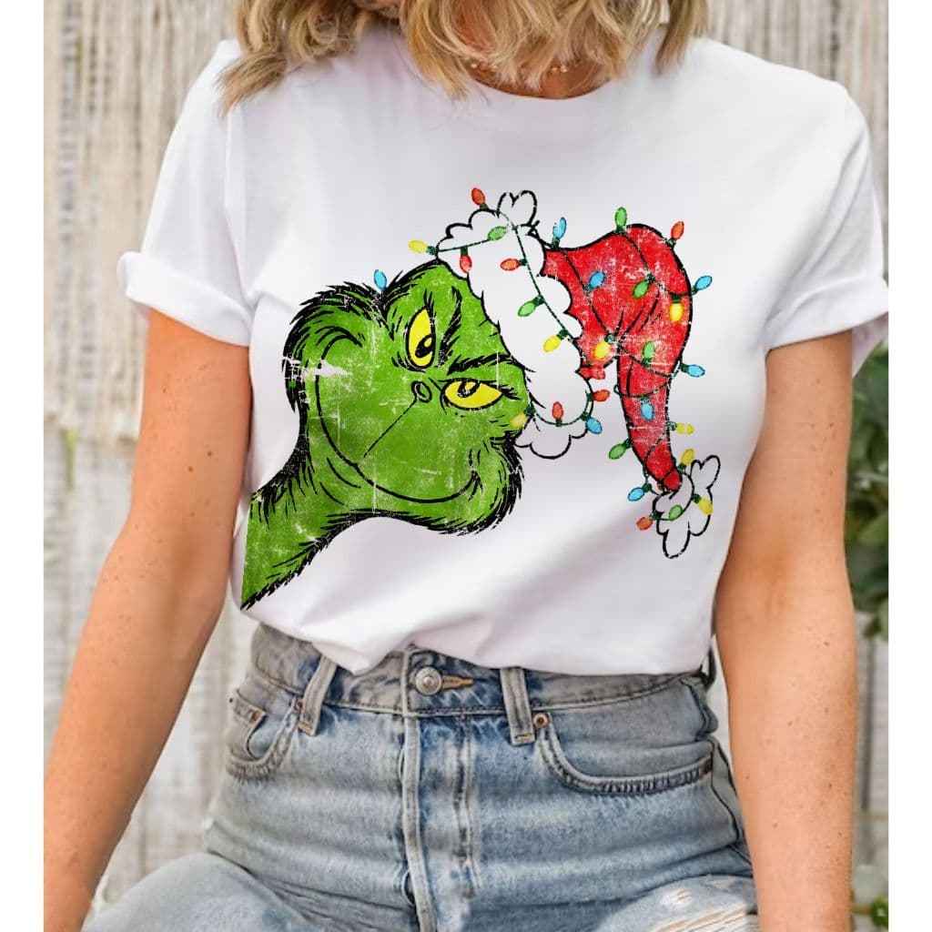 Camiseta camisa Blusa feminina natal grinch, blusinha estampada criativa natalina personagens filmes clássicos