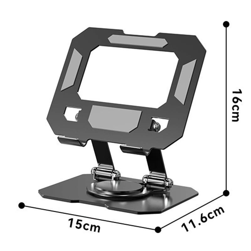 Suporte para Tablet e Celular de Mesa em Liga de Alumínio Rotativo Ajustável Metálico Resistente