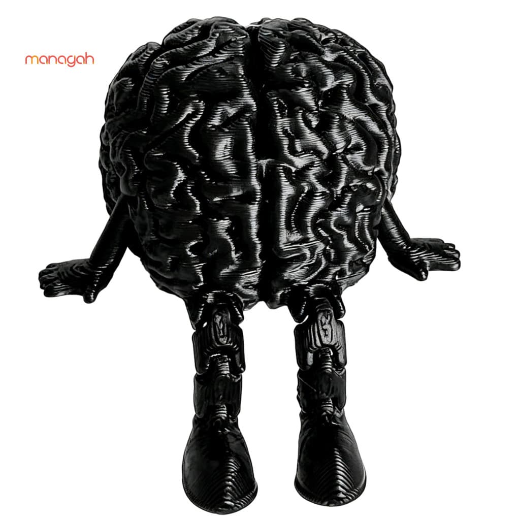 Artesanato PLA Personalizado , Ornamento De Modelo Cerebral Com Membros Articulados Para Foco Visual De Mesa E Presente