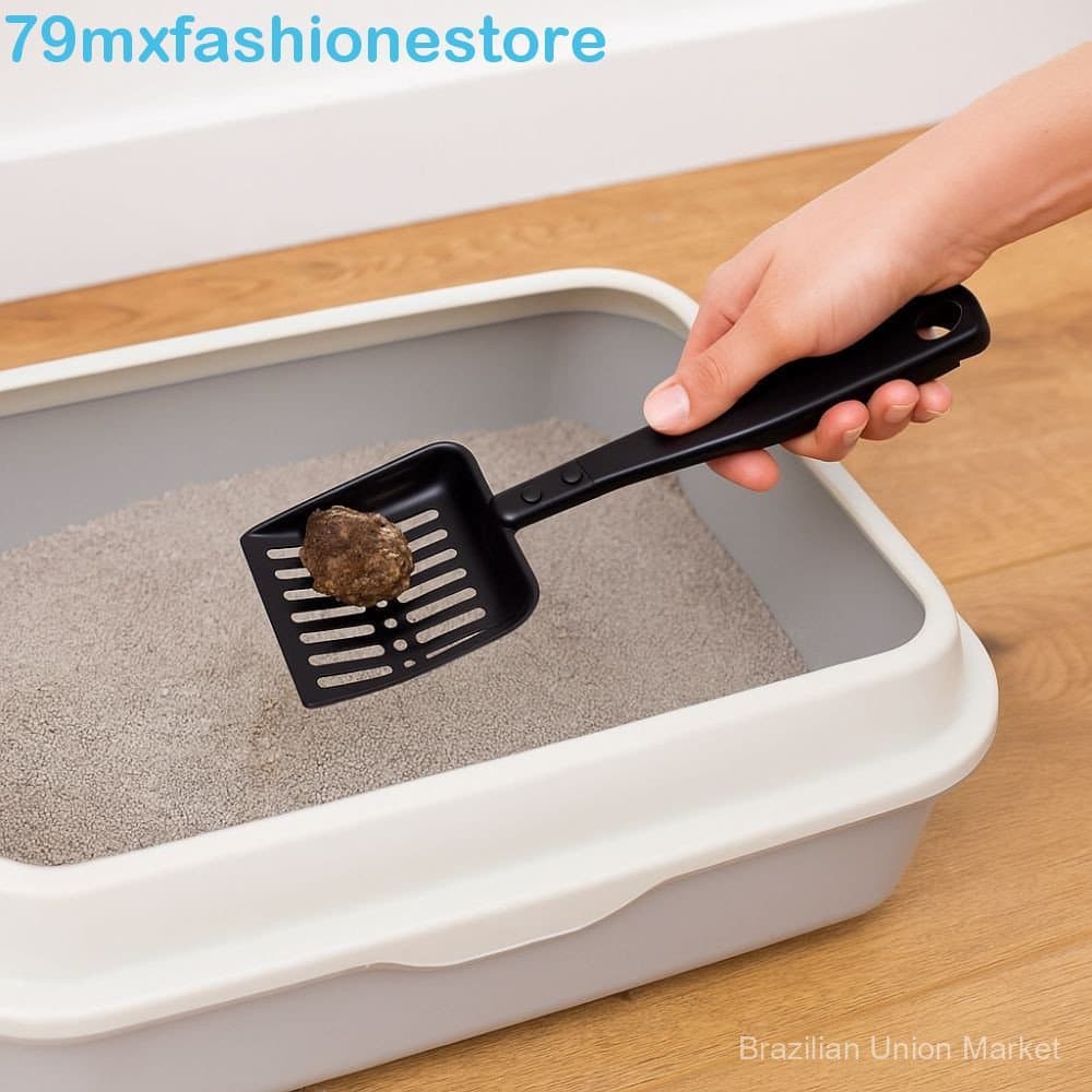 Coletor de Dejetos de Animais MXFASHIONESB, Pá Ergonômica Oca para Areia de Gato, Pá de Metal para Lareira