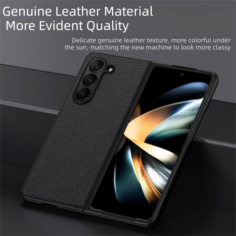 Padrão De Pele De Lichia De Couro , Cruzado , anti-Queda Ultrafino , Adequado Para Capas De Telefone Samsung ZFold6 , ZF