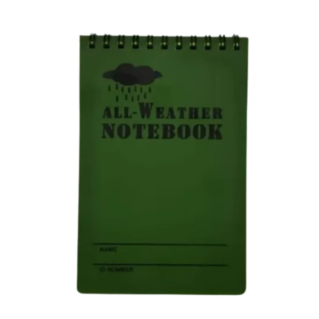 BLOCO CADERNO DE ANOTAÇÕES IMPERMEAVEL ALL VERDE PEQUENO FOLHAS TECNOLÓGICAS