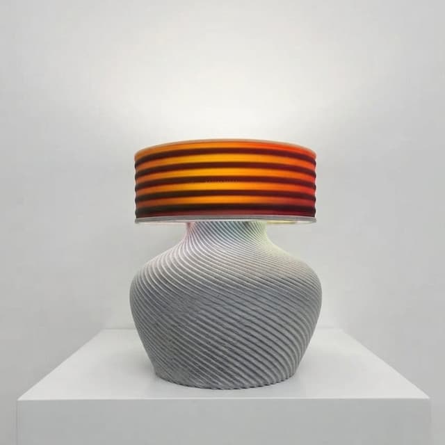 Vaso Luminaria Decorativa com LED USB para Mesa e Estante