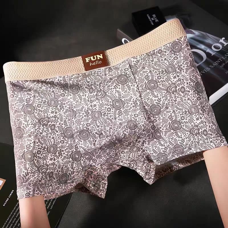 Nova roupa íntima masculina estampada, cuecas boxer de cintura média, novas cuecas boxer personalizadas, respiráveis e a
