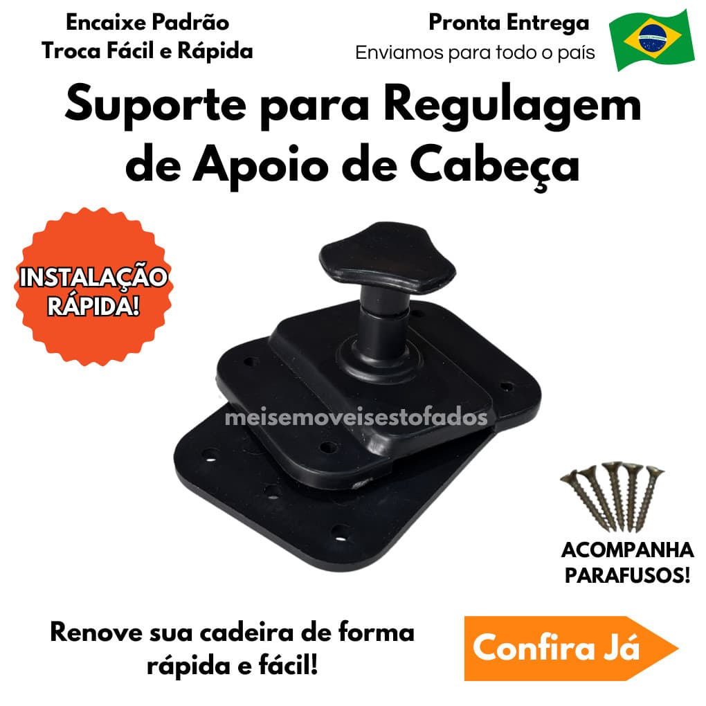 Suporte Puxador Presilha Para Encosto Apoio Cabeça Cadeira Poltrona Cabeleireiro Barbeiro Maquiadora