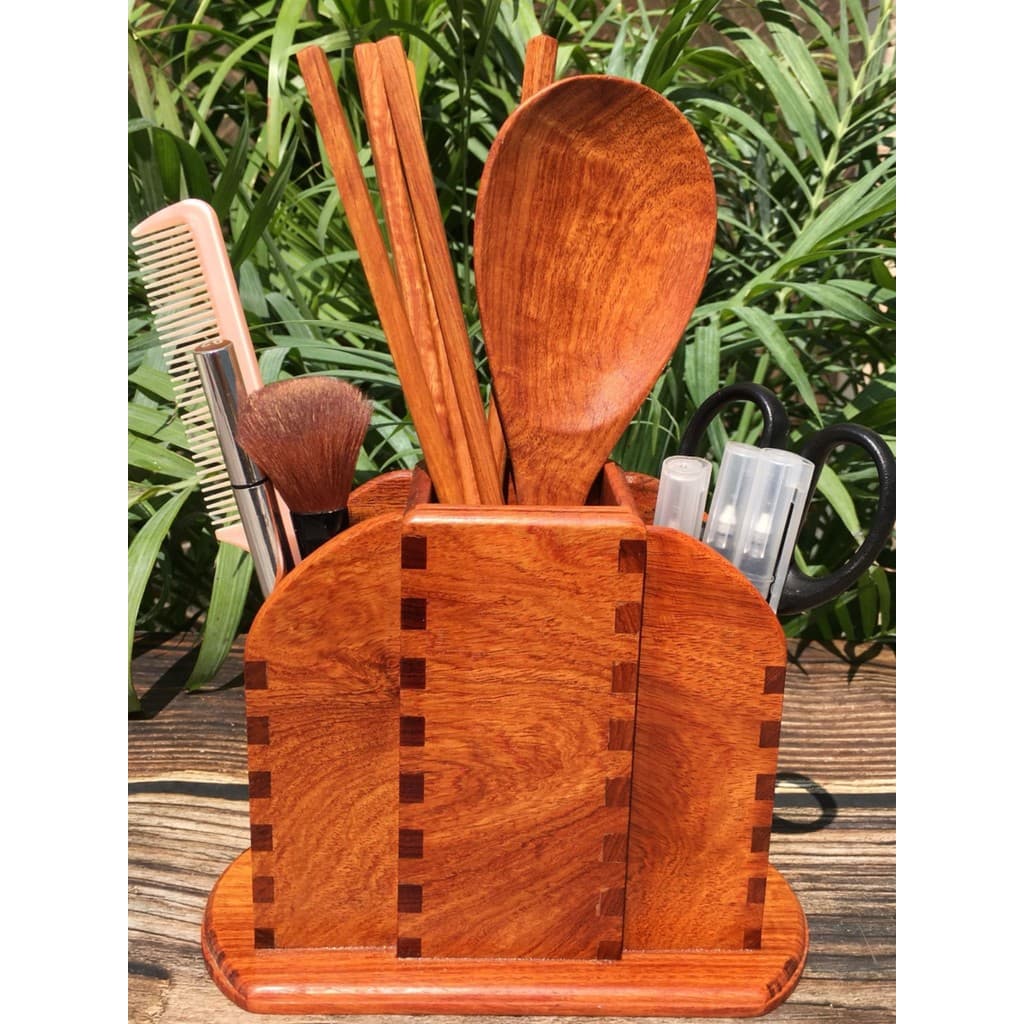 Caixa de armazenamento de mogno birmanês jacarandá estilo chinês penteadeira prateleira Desktop caneta inserção pauzinho