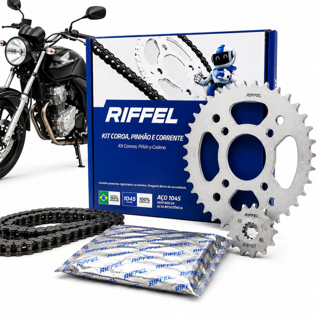 Kit Relação Riffel Honda CG 160 Titan Fan Start Cargo CG 150