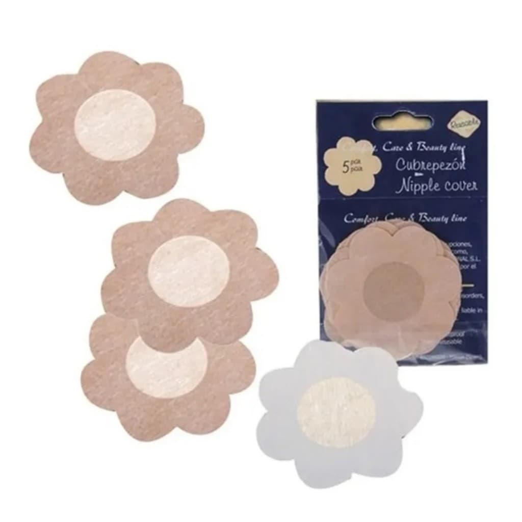 Kit 10 Adesivos Protetores para Mamilo 5 Pares Tapa Seios Descartáveis