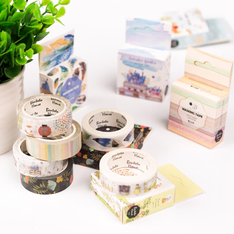 Criativo DIY artesanal renda bonito estilo coreano manual Ultra-fino fita diário decoração impressão fita colorida