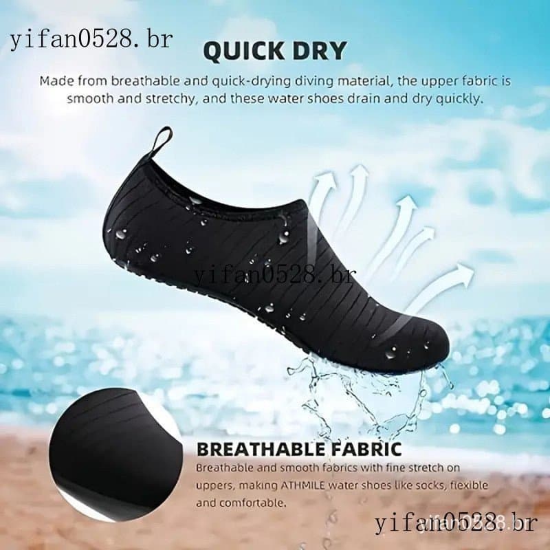 Sapatos E Meias De Praia Para Mergulho Com Snorkel – De Vadear Antiderrapantes De Secagem Rápida Homens Mulheres