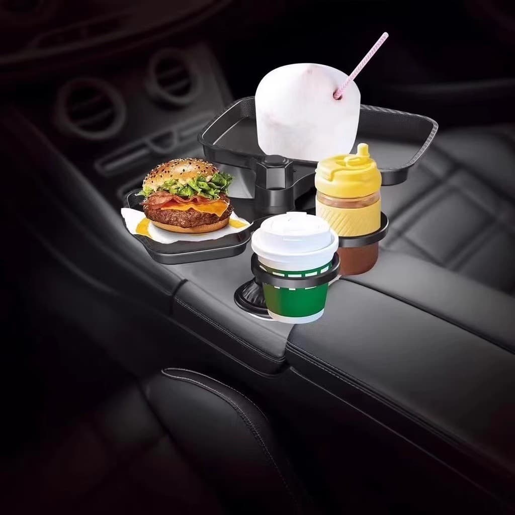 Suporte do telefone do carro bandeja de lanche de bebidas suporte de copo de água armazenamento multifuncional pequena m