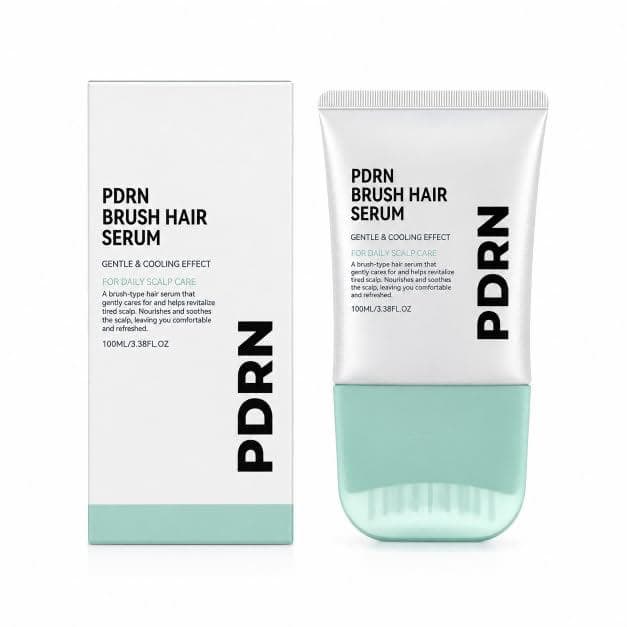 Sérum Capilar PDRN com Escova, Sérum para Massagem do Couro Cabeludo, Cuidado Refrescante para o Couro Cabeludo com Esco