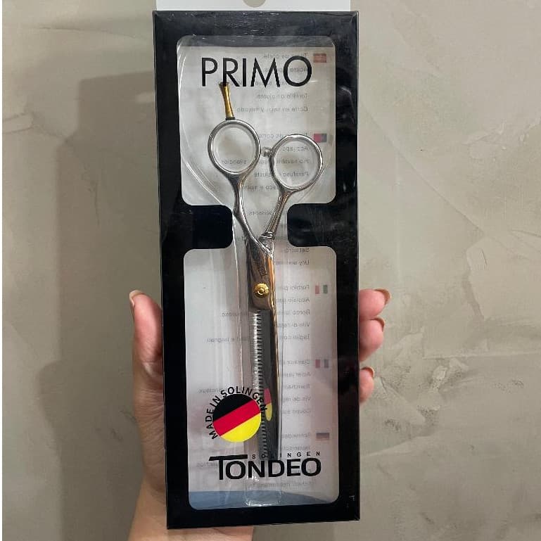 TESOURA TONDEO TESOURA DE CABELO 6,5 FIO ALEMÃO TESOURA DENTADA DESFIADEIRA BARBEIRO CABELEIREIRO DESBASTE