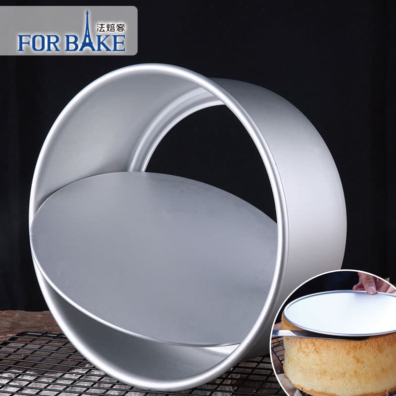 Molde de bolo com fundo móvel, ânodo de padeiro francês, Mousse, Chiffon, 13cm, 20cm, 27cm, 33, 40cm, molde de cozimento