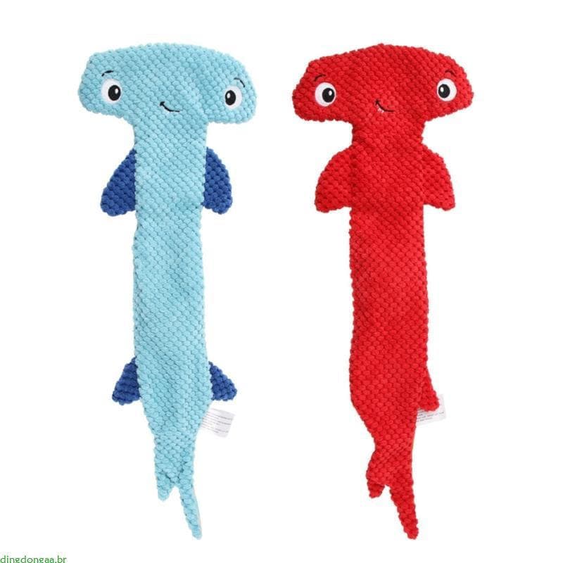 Dongdonga Hammerhead-Shark Shape Pet Toy Para Mastigar Dentes Limpeza Brinquedo Treinamento Interativo À Mord