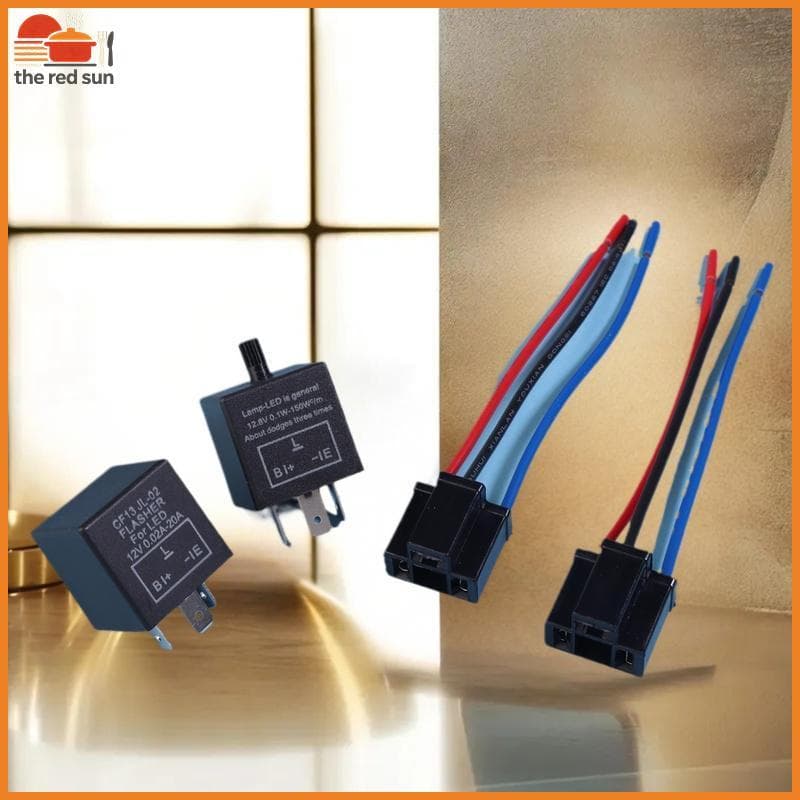 TSBR 12V 3 Pinos Ajustável LED Pisca Relé Transformar Luz Para Motocicleta Automotiva-.