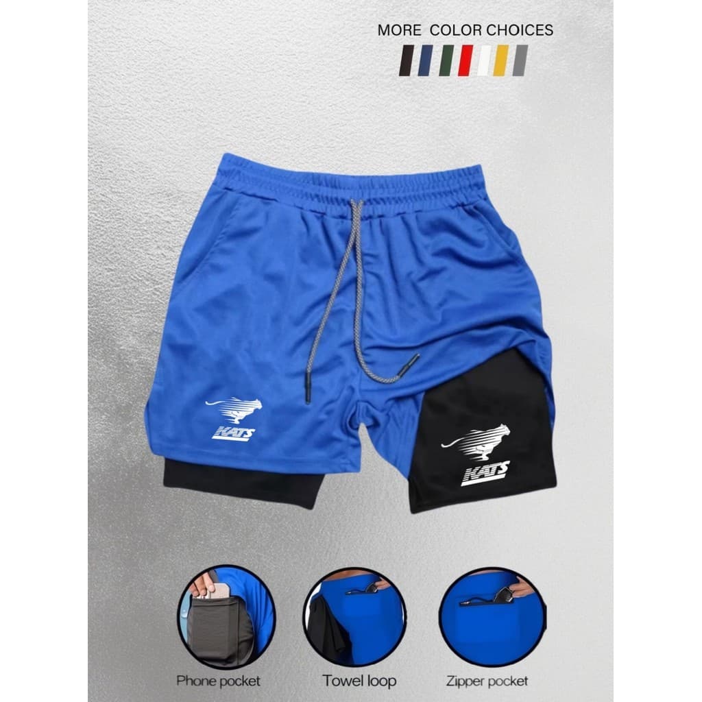 Shorts esportivos masculinos de camada dupla Shorts esportivos leves de verão masculino branco preto Design de secagem r