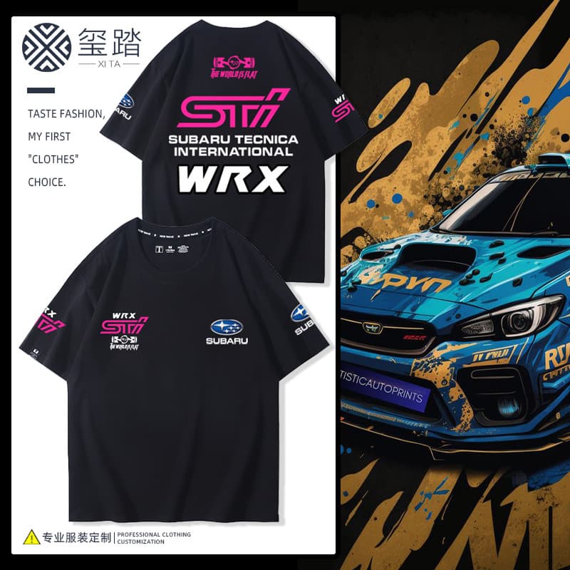 Clássico pardal WRX STI cultura de carro camisa comemorativa camiseta JDM modificado corrida de carro de manga curta rou